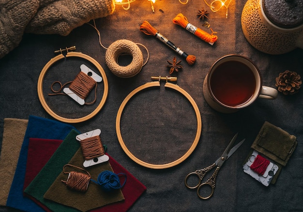 Warsztat haftu z narzędziami